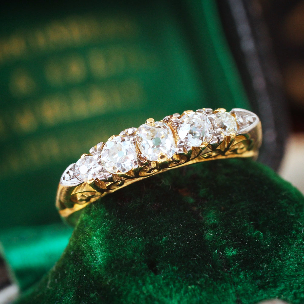 An Adorable Antique Edwardian Diamond Band Ring