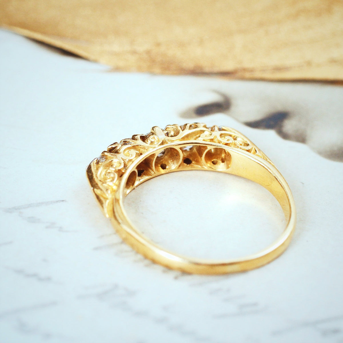 An Adorable Antique Edwardian Diamond Band Ring