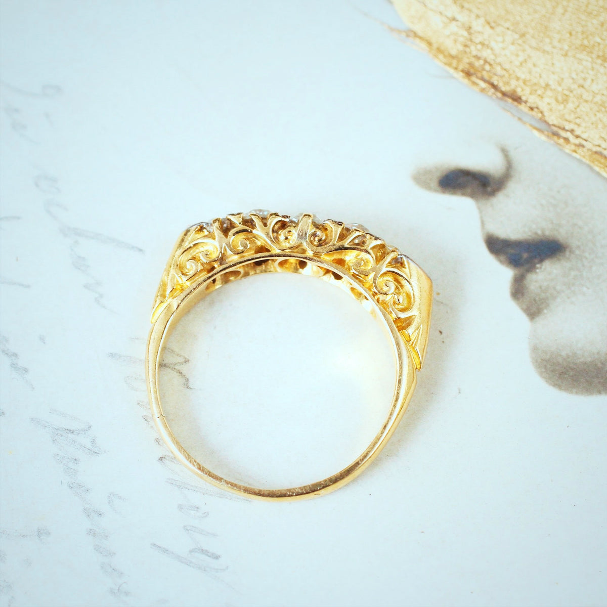 An Adorable Antique Edwardian Diamond Band Ring