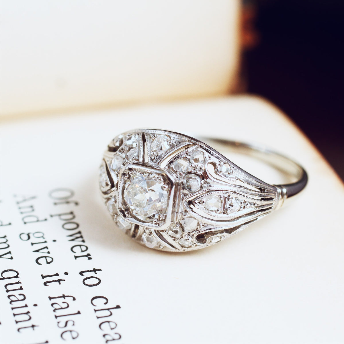 Glamorous Art Deco Diamond Boule Ring