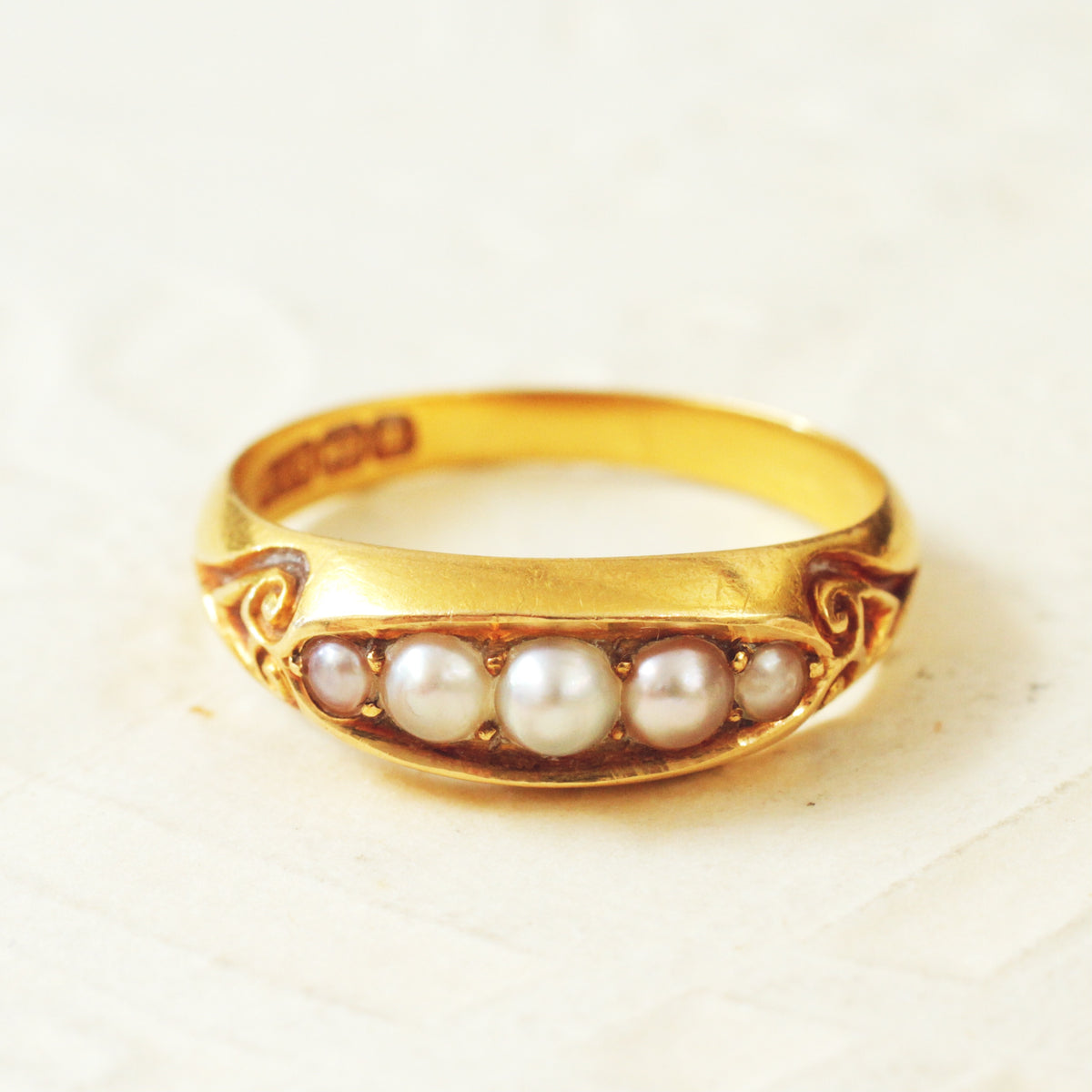 Date 1896 Natural Pearl Ring