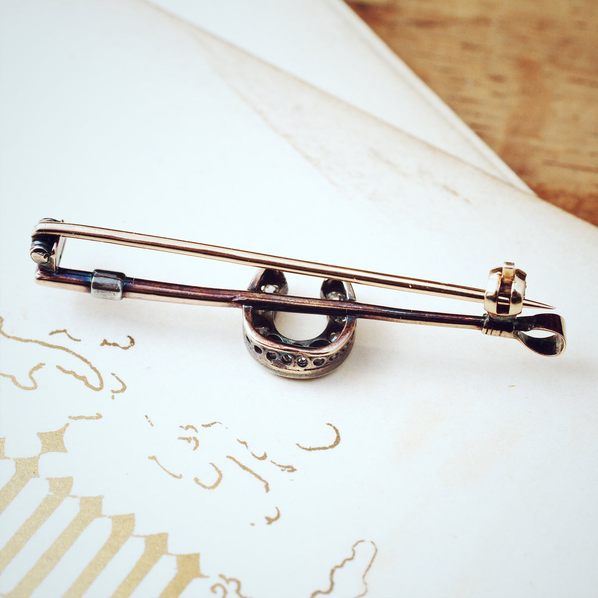 Victorian Diamond Riding Crop Stock Pin