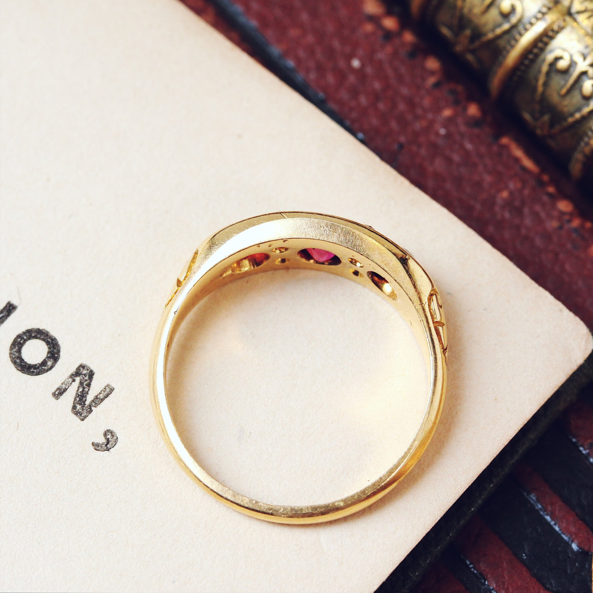 Date 1901 Ruby & Diamond Engagement Ring