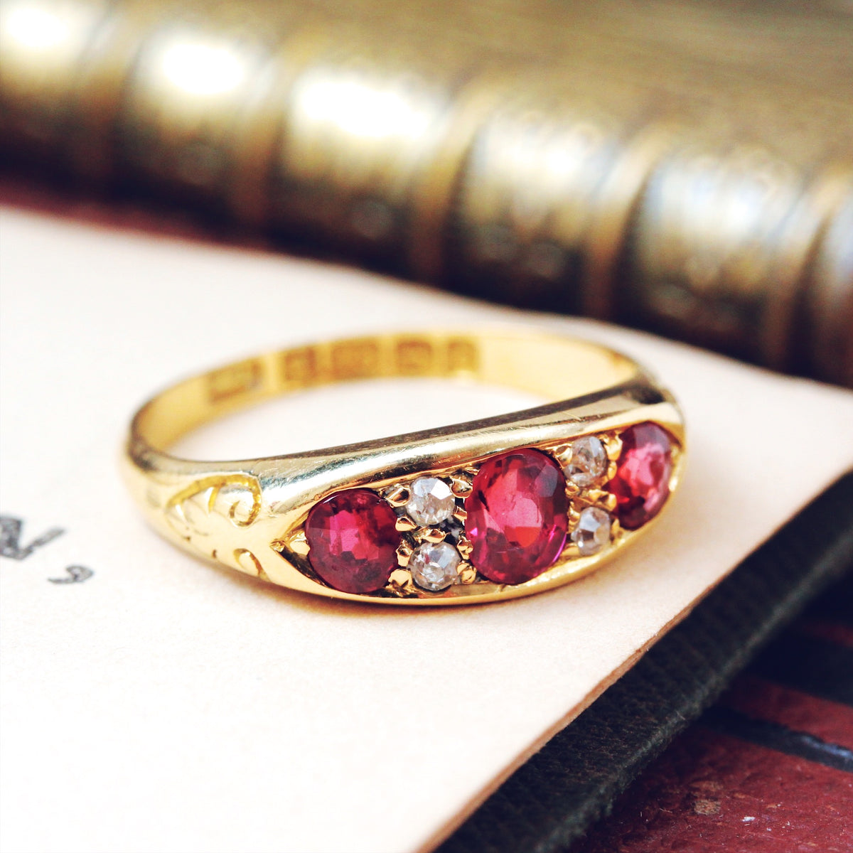 Date 1901 Ruby & Diamond Engagement Ring