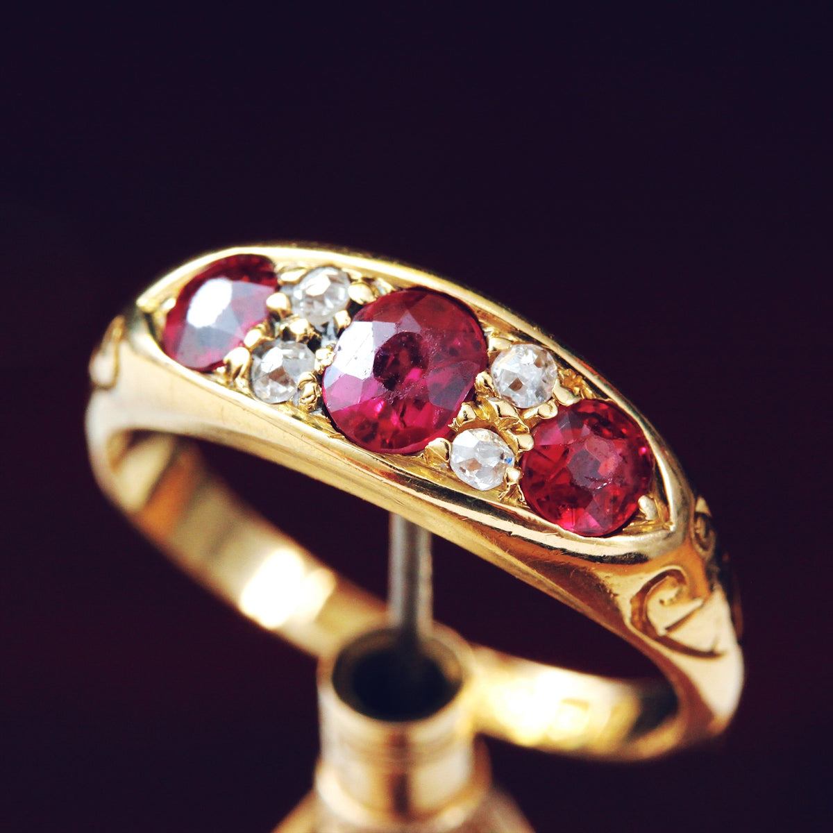 Date 1901 Ruby & Diamond Engagement Ring