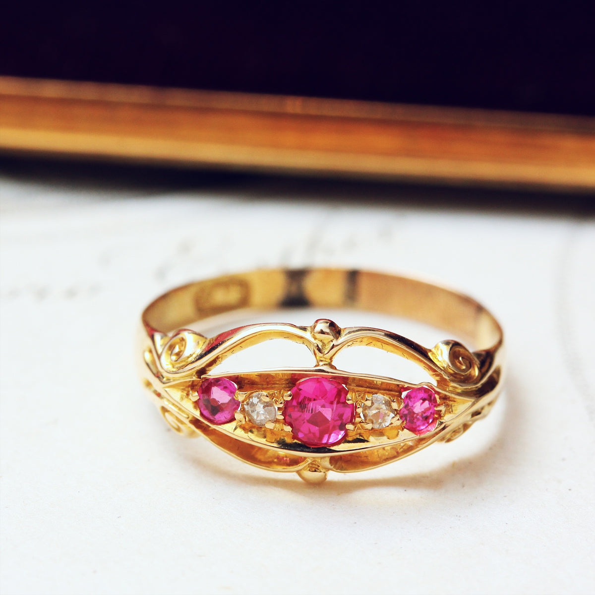 Antique Edwardian Ruby & Diamond Ring