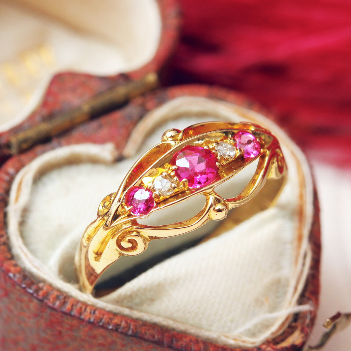 Antique Edwardian Ruby & Diamond Ring