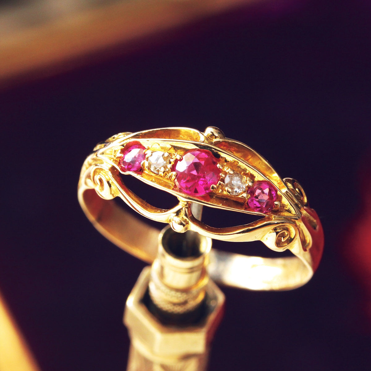 Antique Edwardian Ruby & Diamond Ring