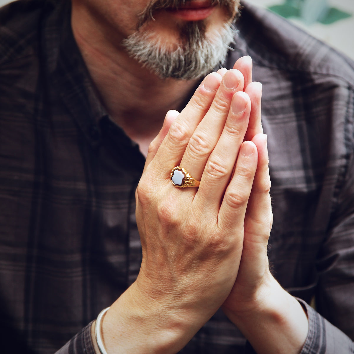 Date 1922 Shield Shaped Sardonyx Signet Ring