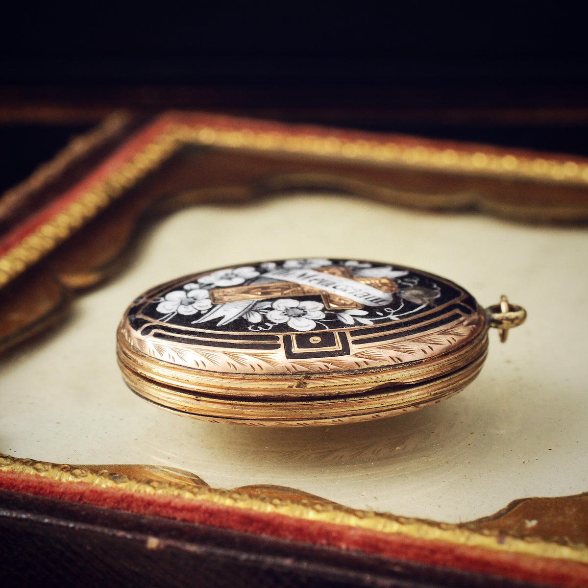 Antique Victorian Enamelled 'In Memoriam' Locket