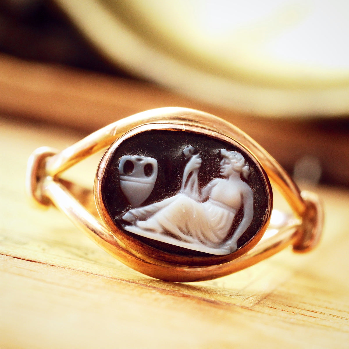 Antique Georgian Hardstone Cameo Ring