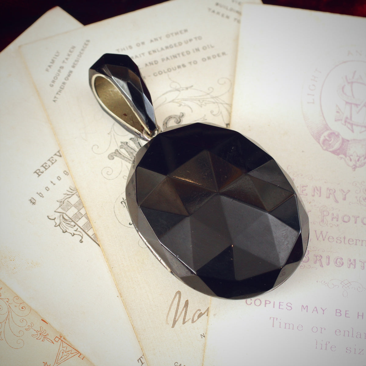 Antique Victorian Whitby Jet Locket