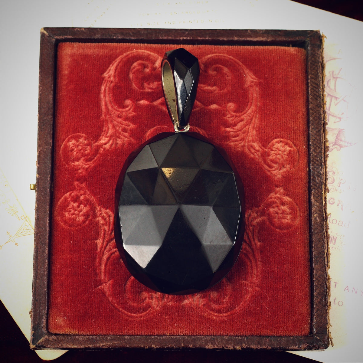 Antique Victorian Whitby Jet Locket