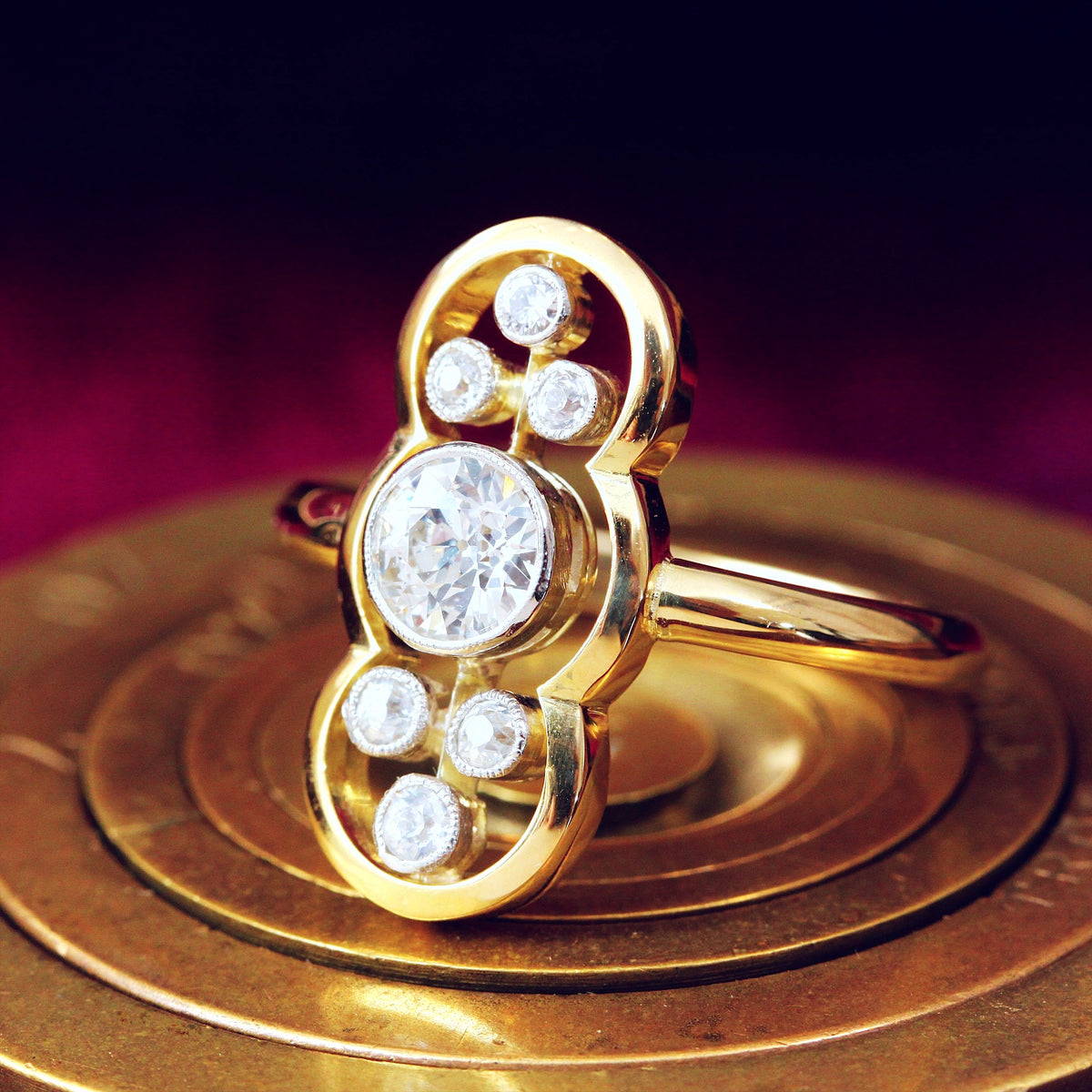 Edwardian Diamond Panel Ring