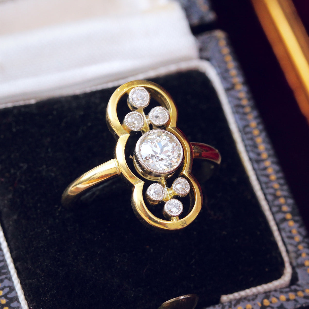 Edwardian Diamond Panel Ring