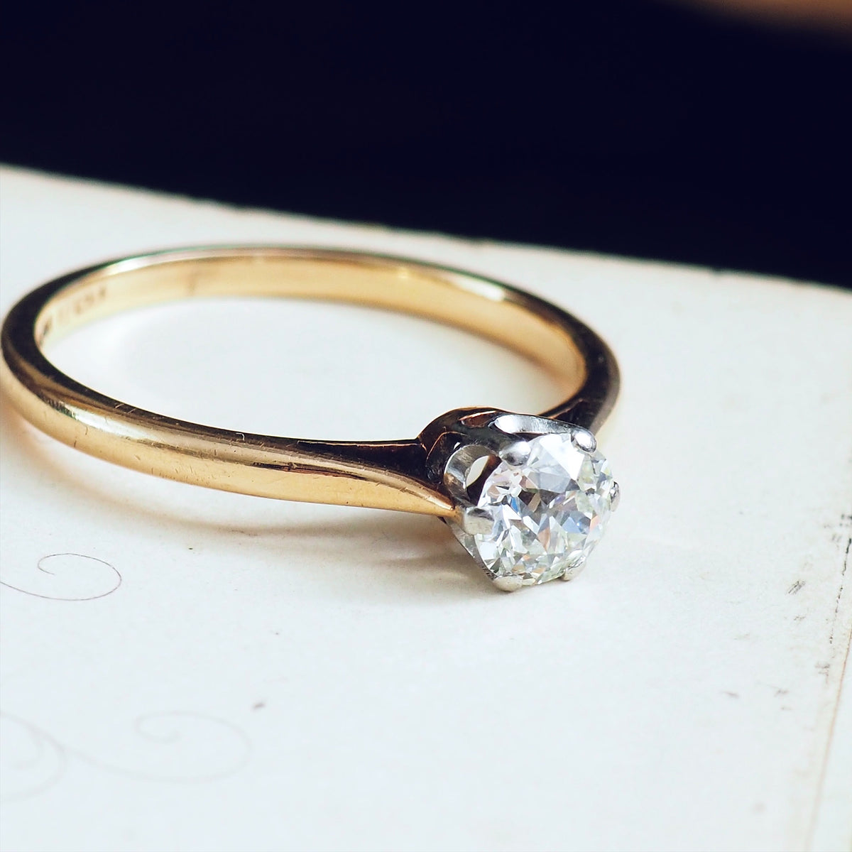 Antique 'Tiffany' Style Diamond Engagement Ring