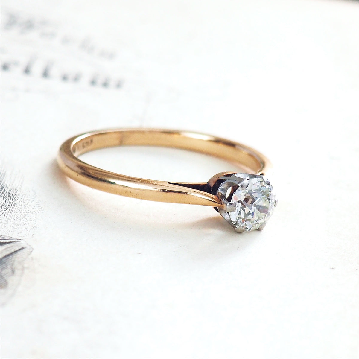 Simply Perfect! Antique 'Tiffany' Style Diamond Engagement Ring