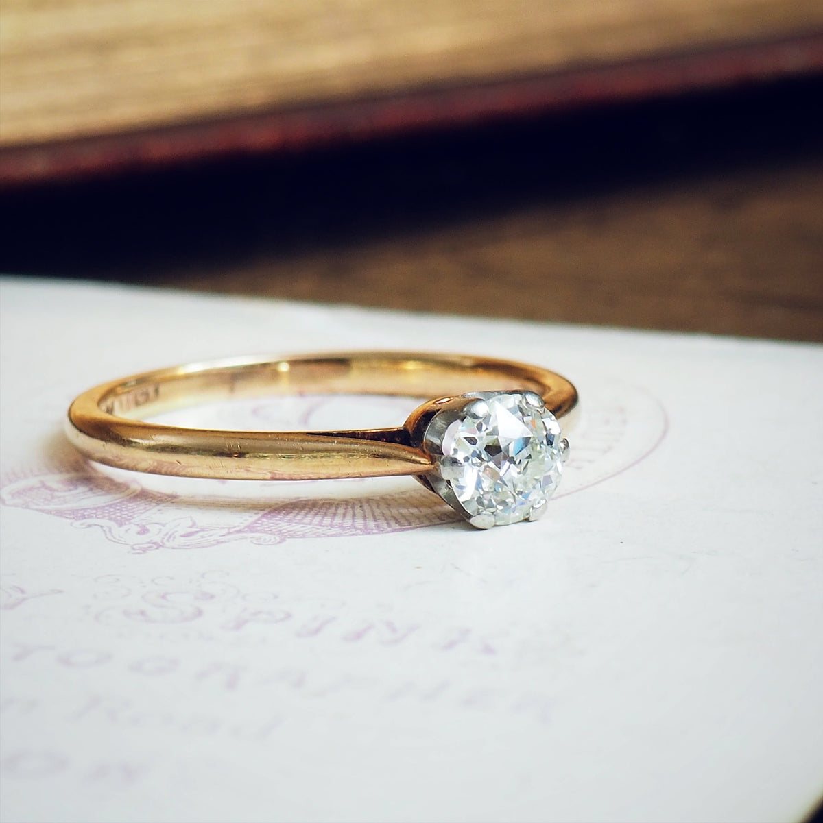 Simply Perfect! Antique 'Tiffany' Style Diamond Engagement Ring