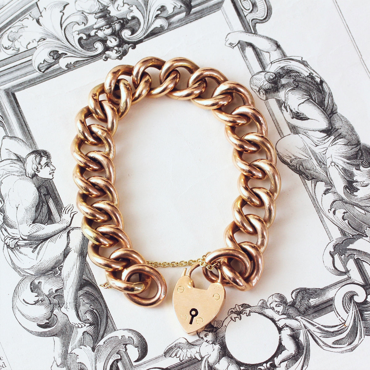 Fabulous Chunky Antique 9ct Gold Bracelet