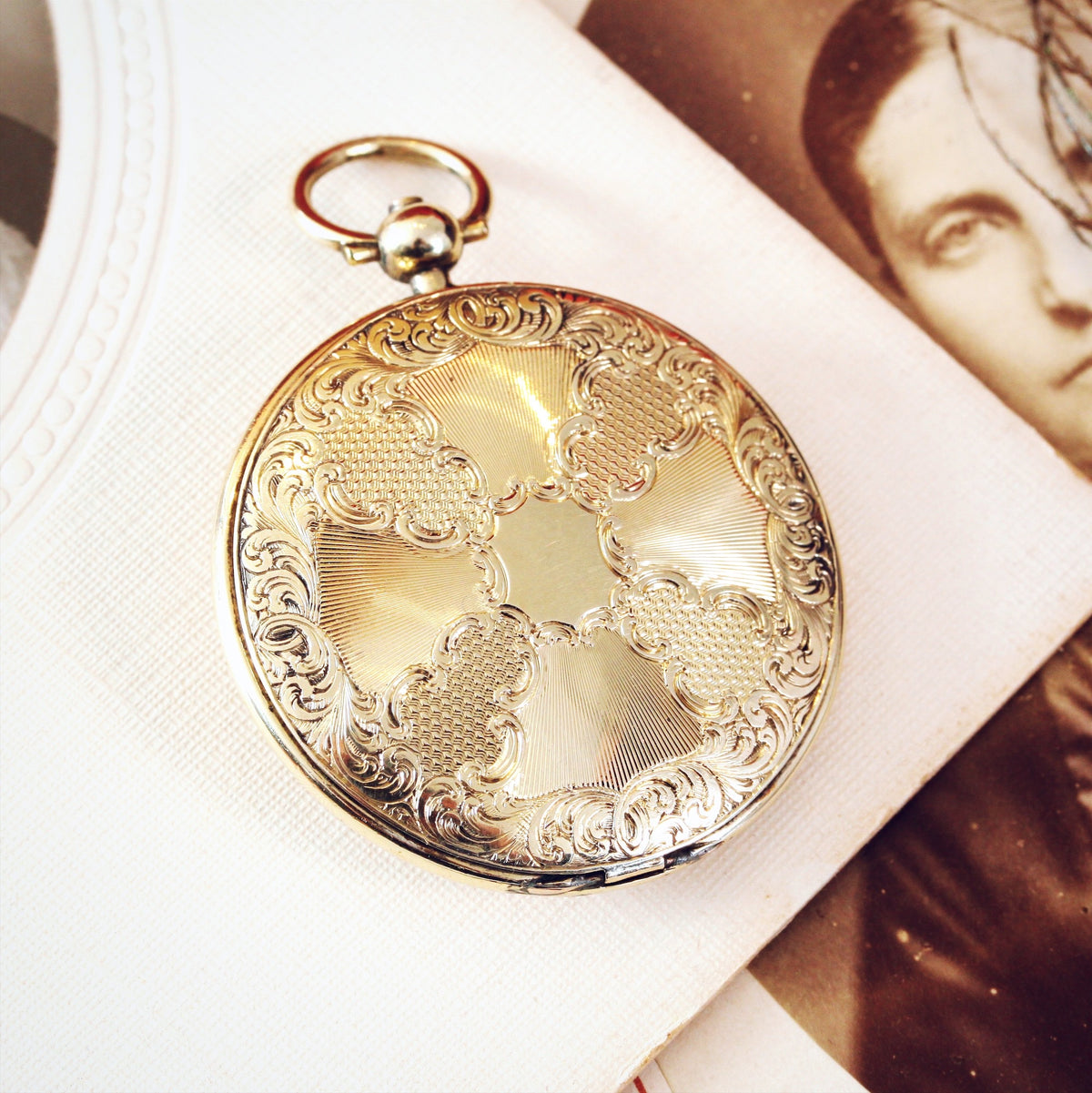 Fabulous Early Victorian Gold Watch Style Locket