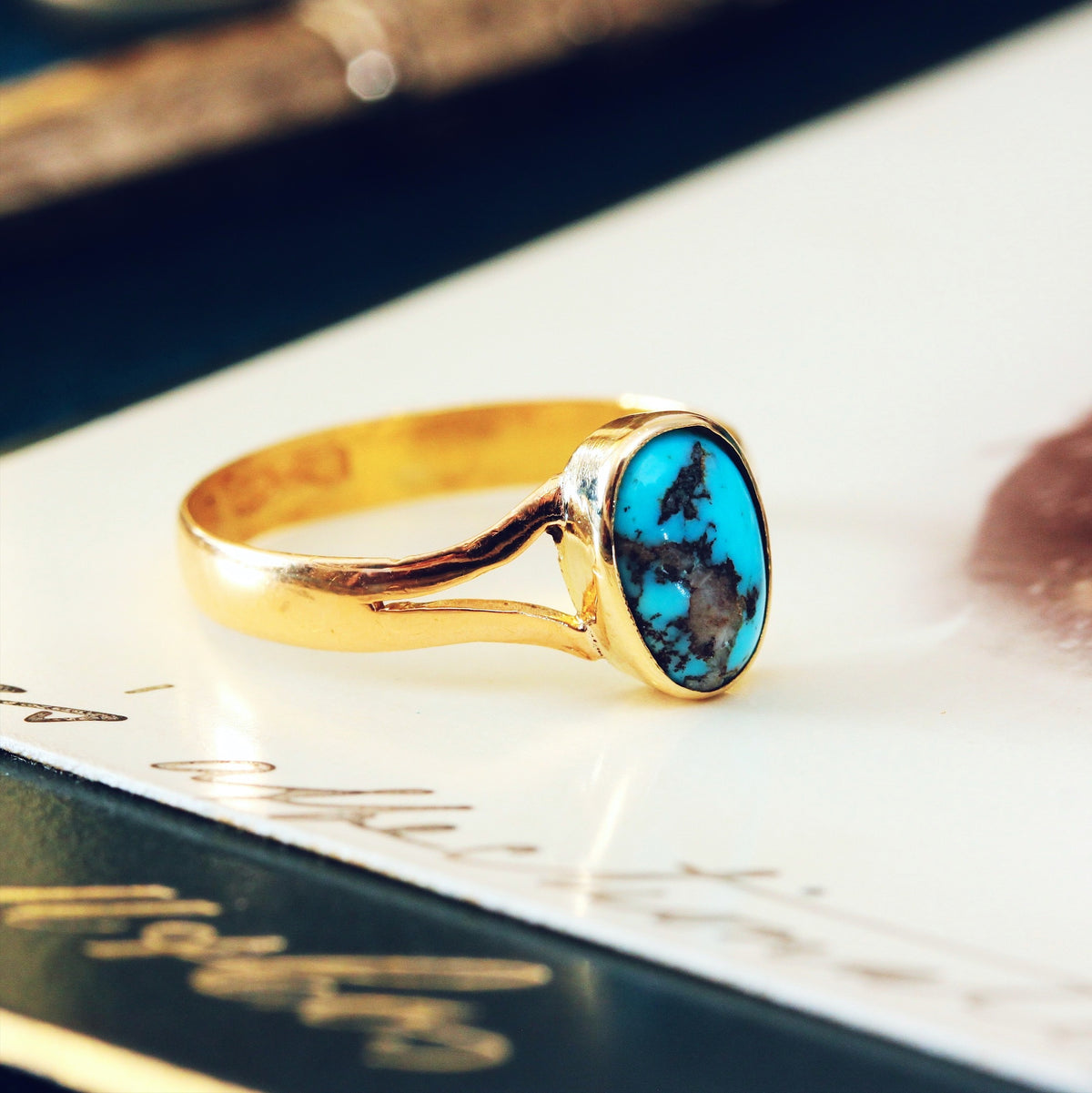 Adorable Date 1887 Turquoise Ring