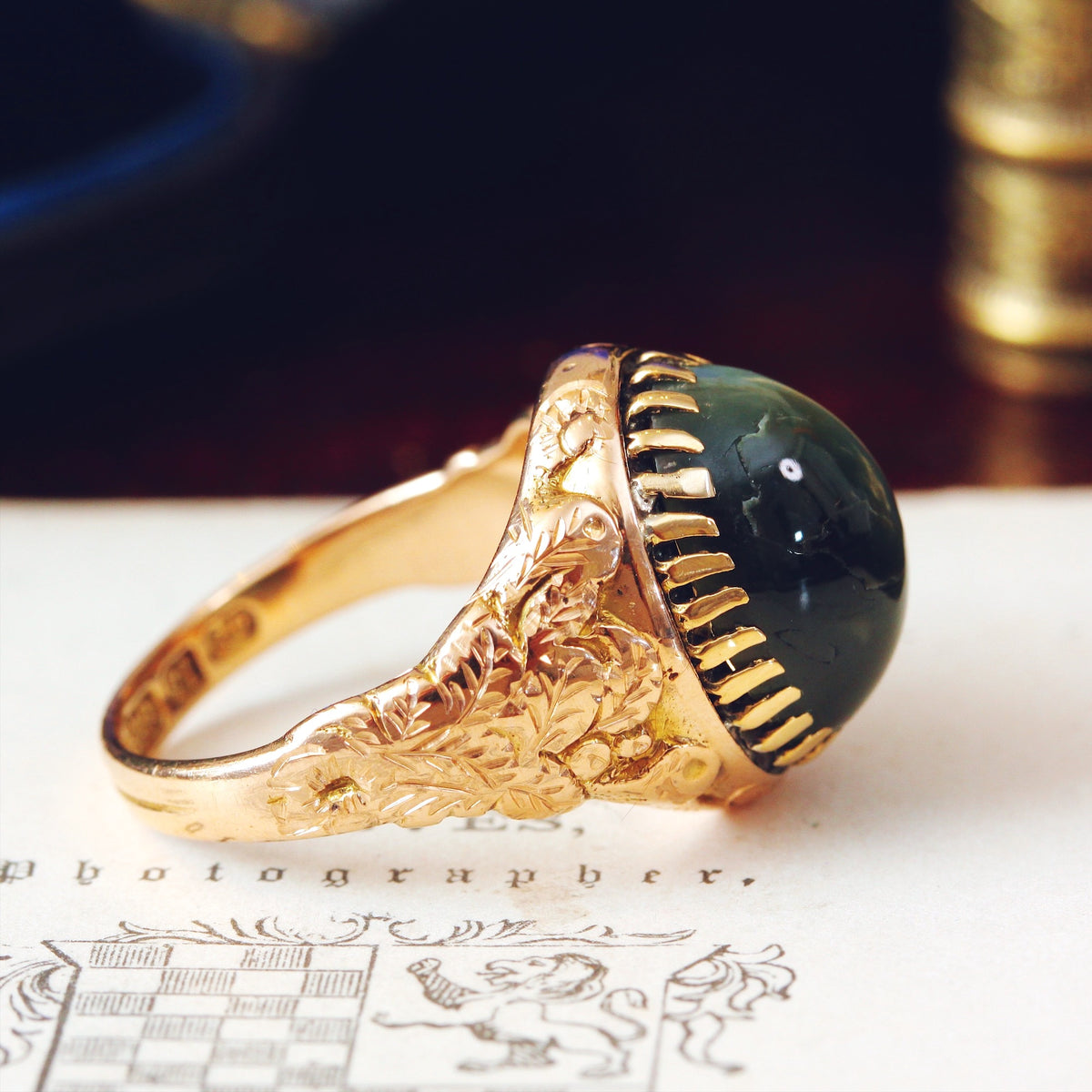 Antique Victorian Cat's Eye Chrysoberyl Ring