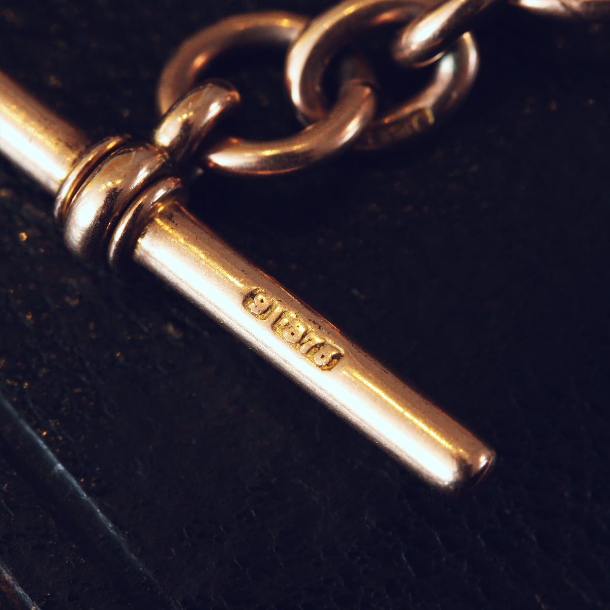 Date 1910 9ct Rose Gold Watch Chain Bracelet