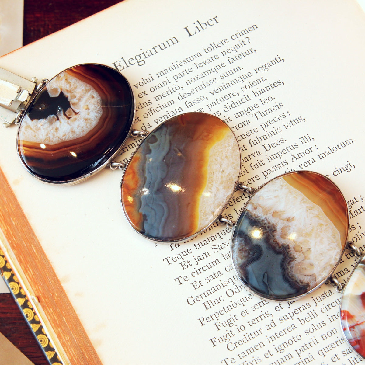 Especially Lovely Victorian Specimen Agate Bracelet