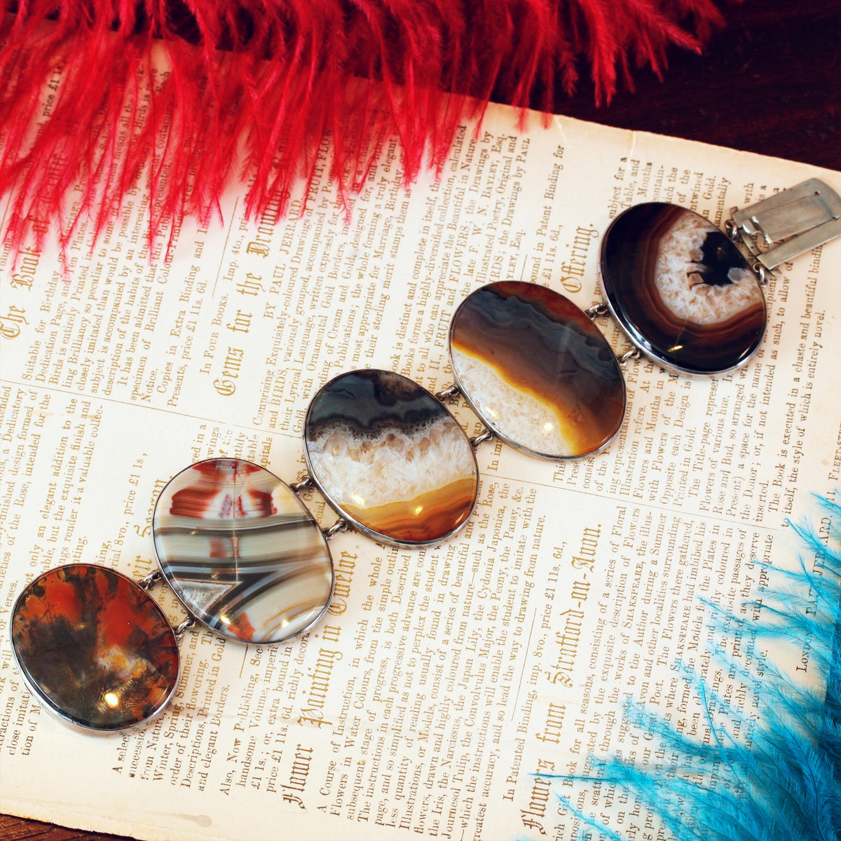 Especially Lovely Victorian Specimen Agate Bracelet