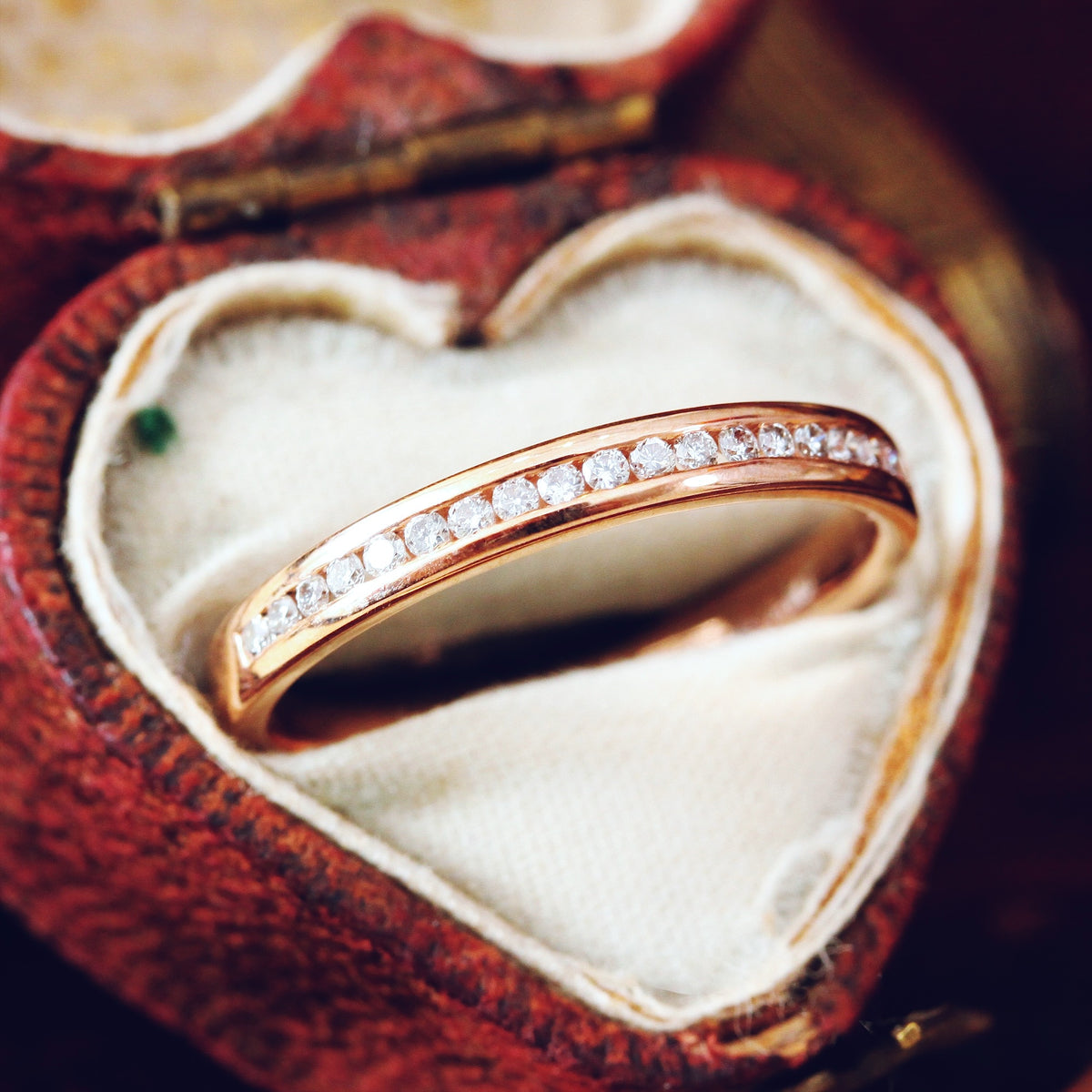 9ct Rose Gold Half Eternity Ring