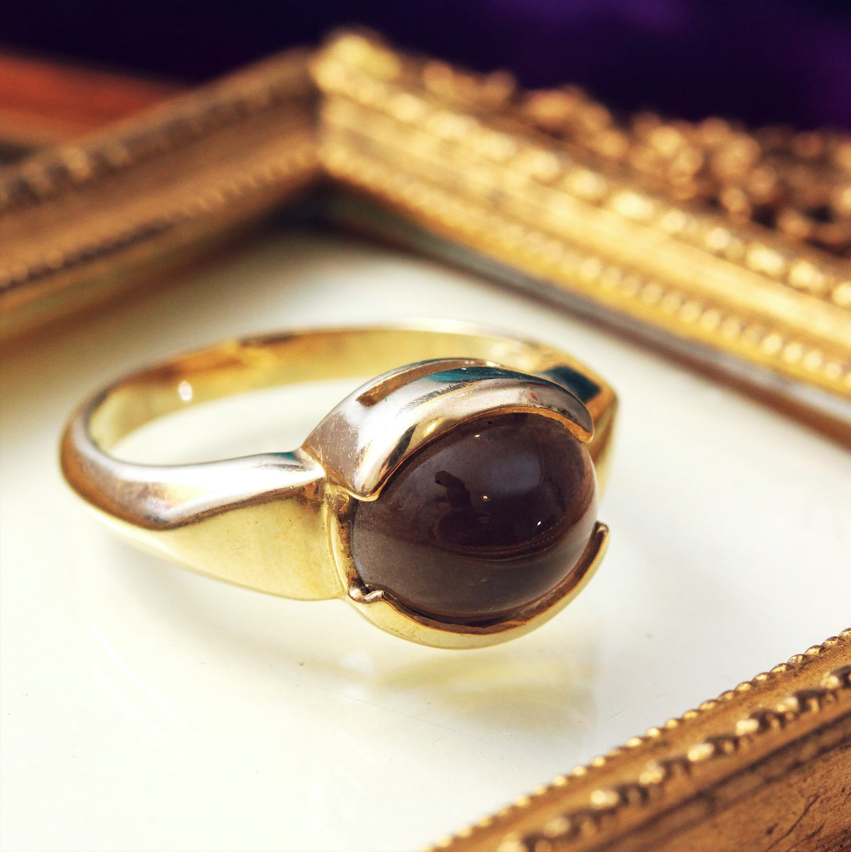 9ct Gold Cat's Eye Sillimanite Dress Ring