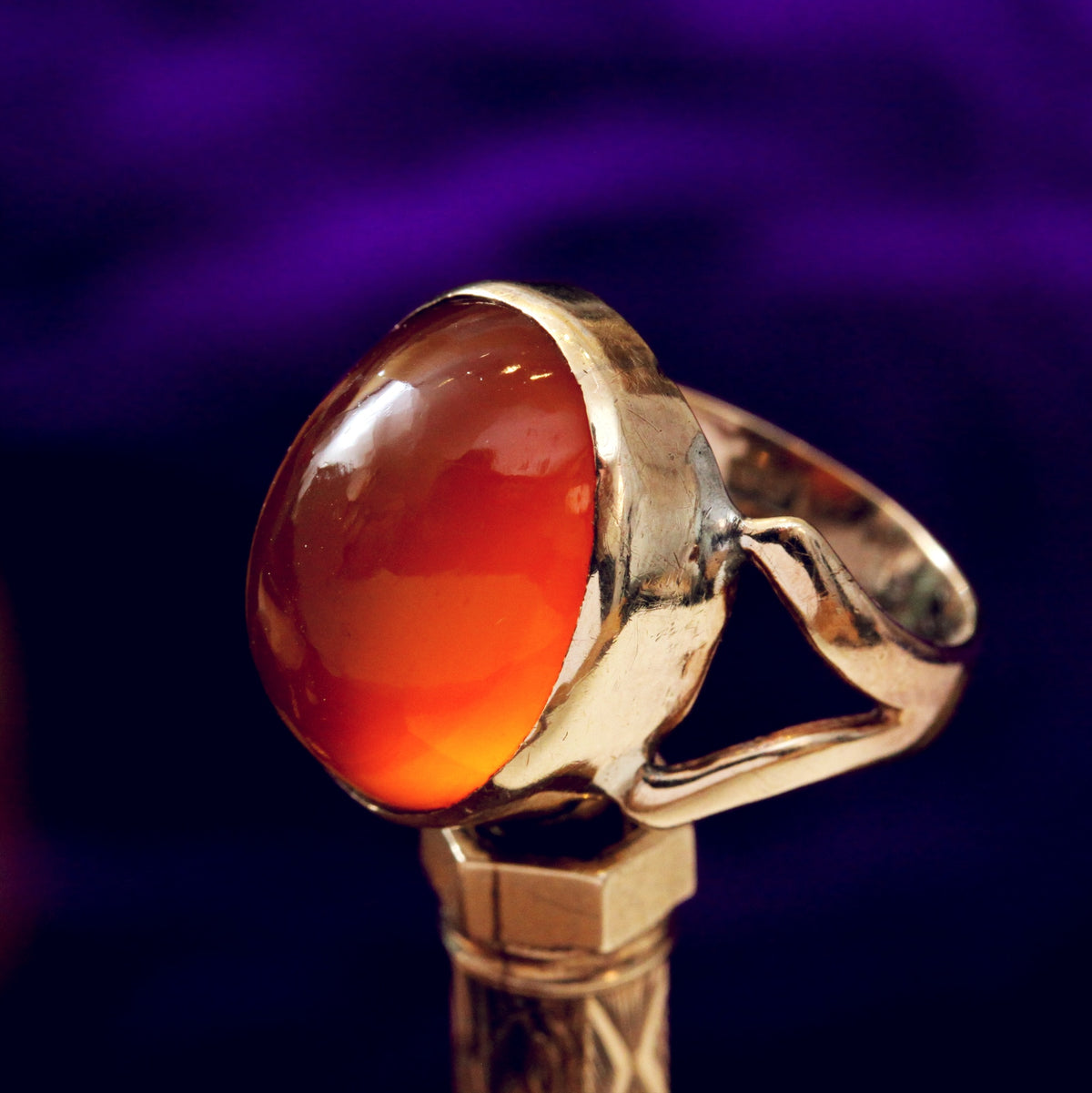 9ct Gold Carnelian Ring