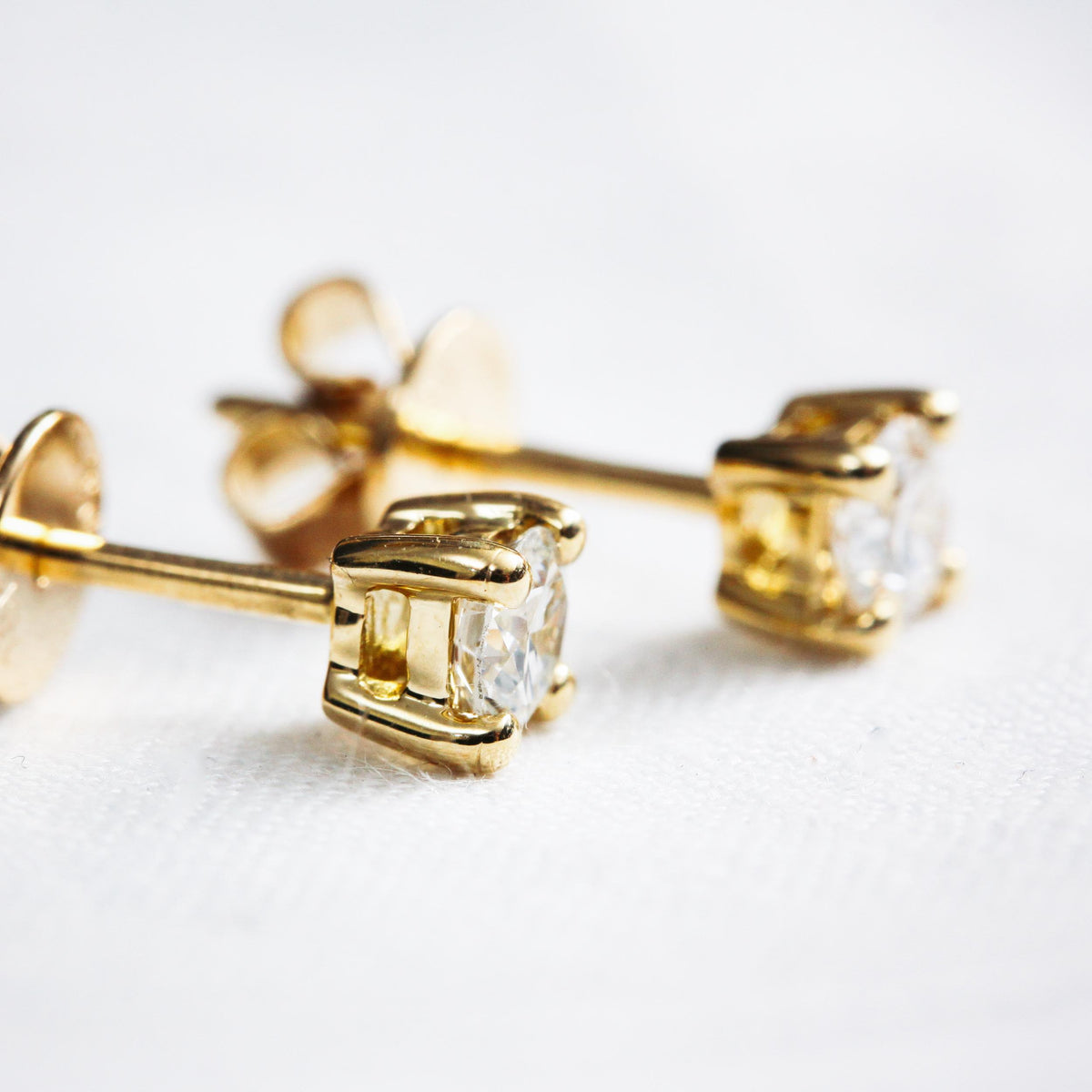 Classic Diamond Stud Earrings