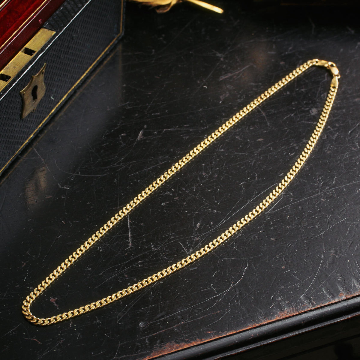 Statement Flattened Link 9ct Gold Chain