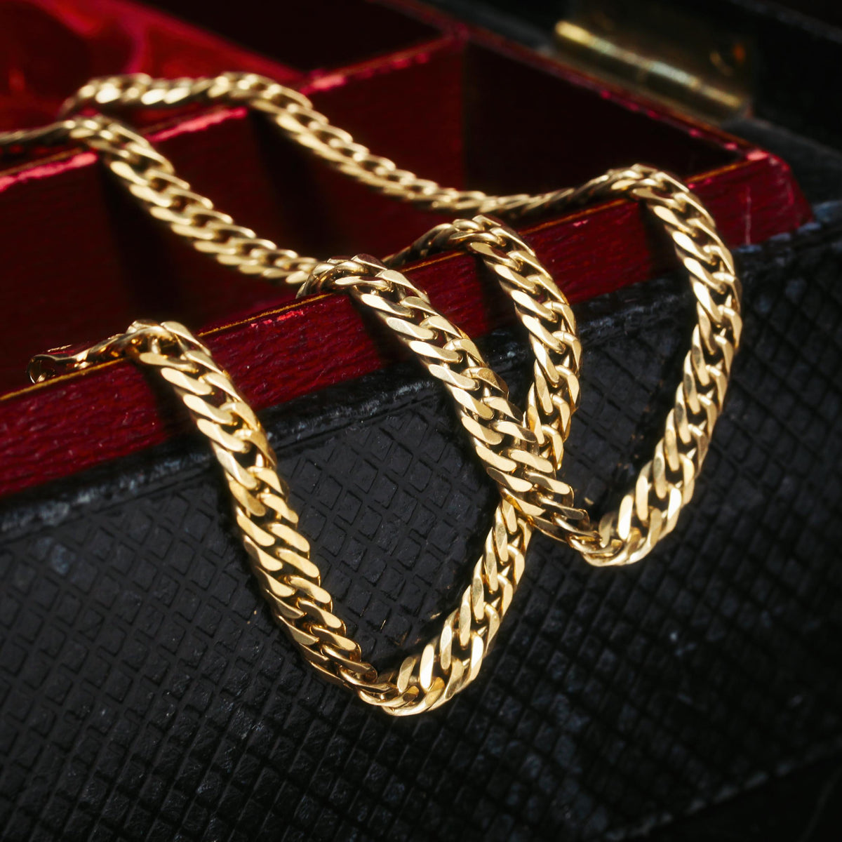 Statement Flattened Link 9ct Gold Chain