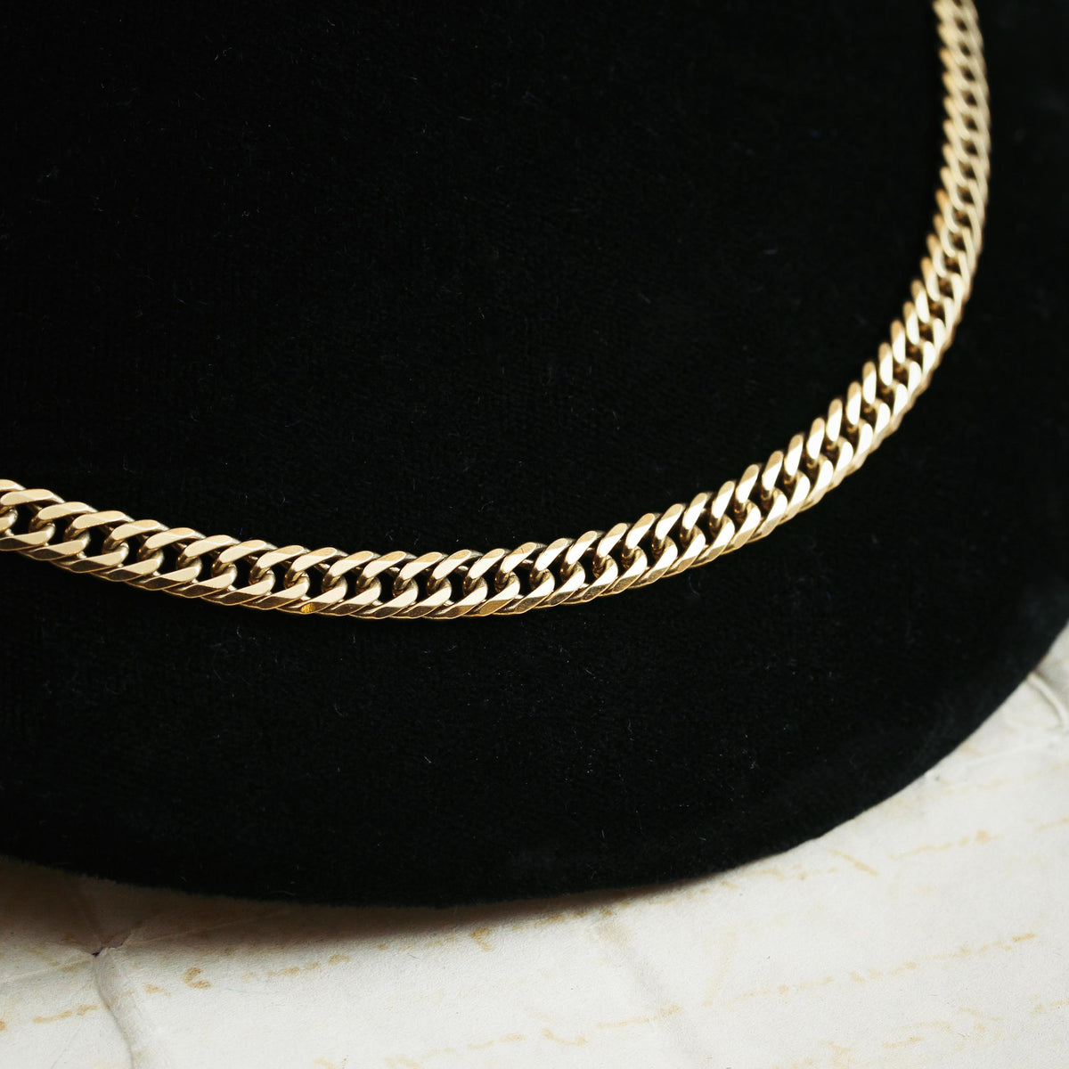 Statement Flattened Link 9ct Gold Chain