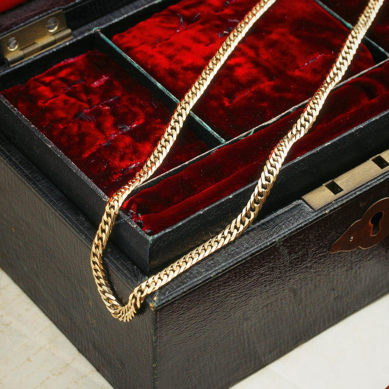 Statement Flattened Link 9ct Gold Chain