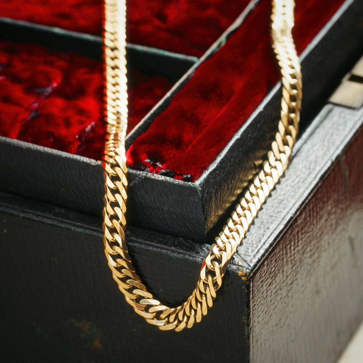 Statement Flattened Link 9ct Gold Chain