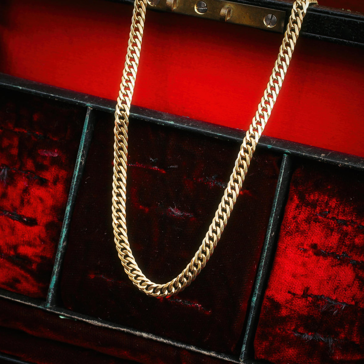 Statement Flattened Link 9ct Gold Chain