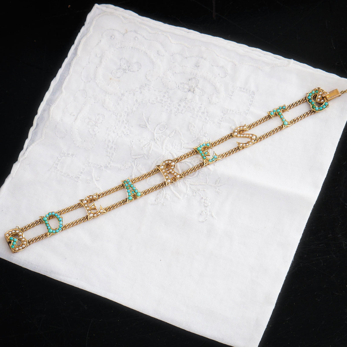 antique victorian dearest bracelet