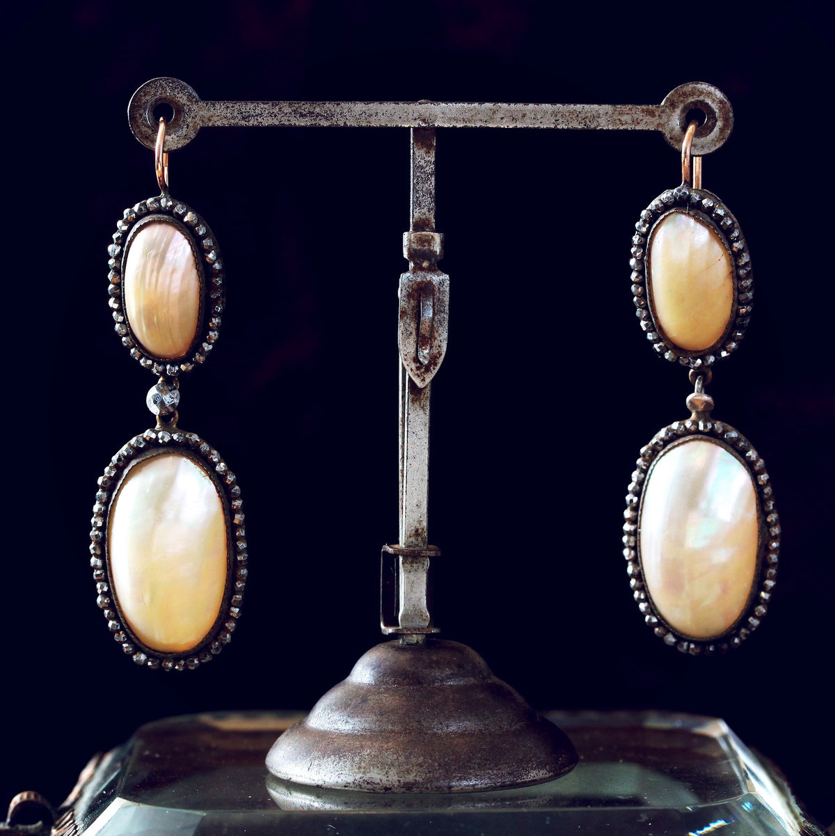 Georgian Coque de Perle Drop Earrings