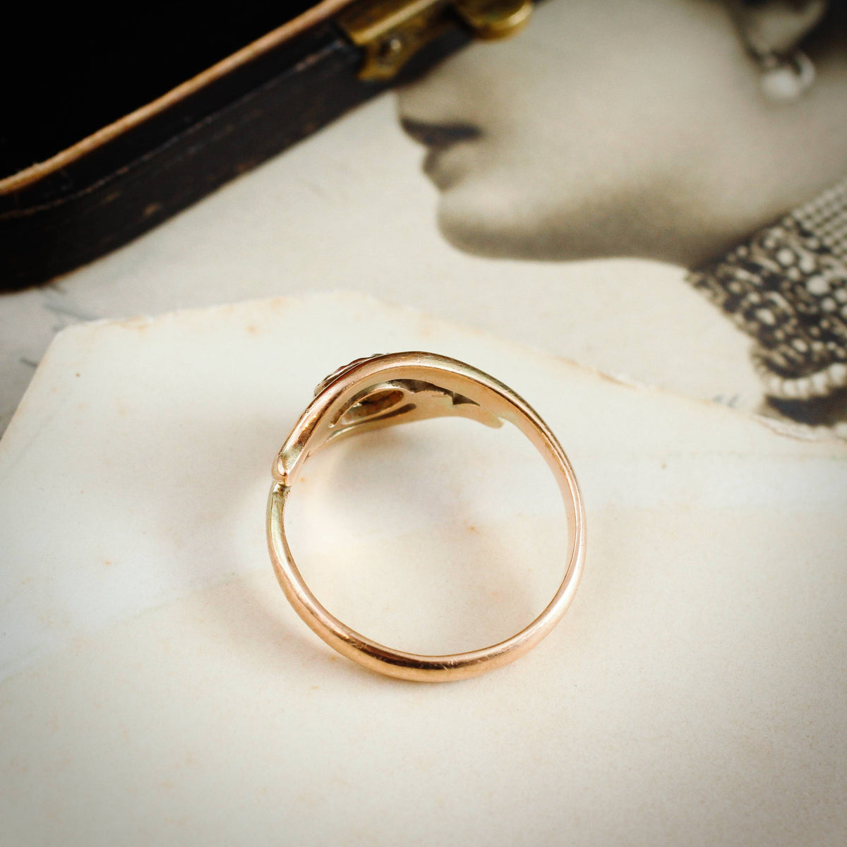 Especially Pretty Vintage Gold Twist Diamond Ring