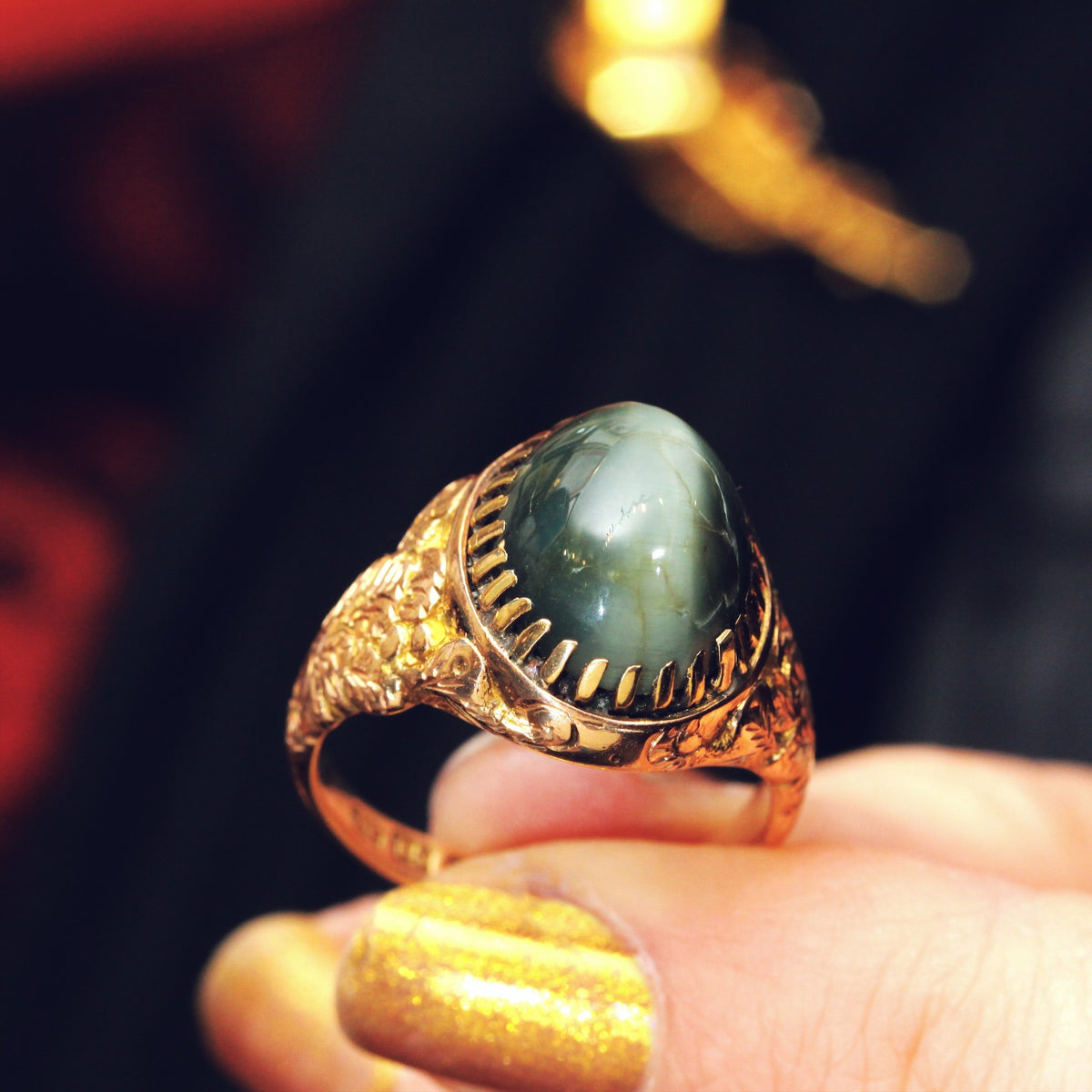 Astonishing Victorian Cat's Eye Chrysoberyl Ring