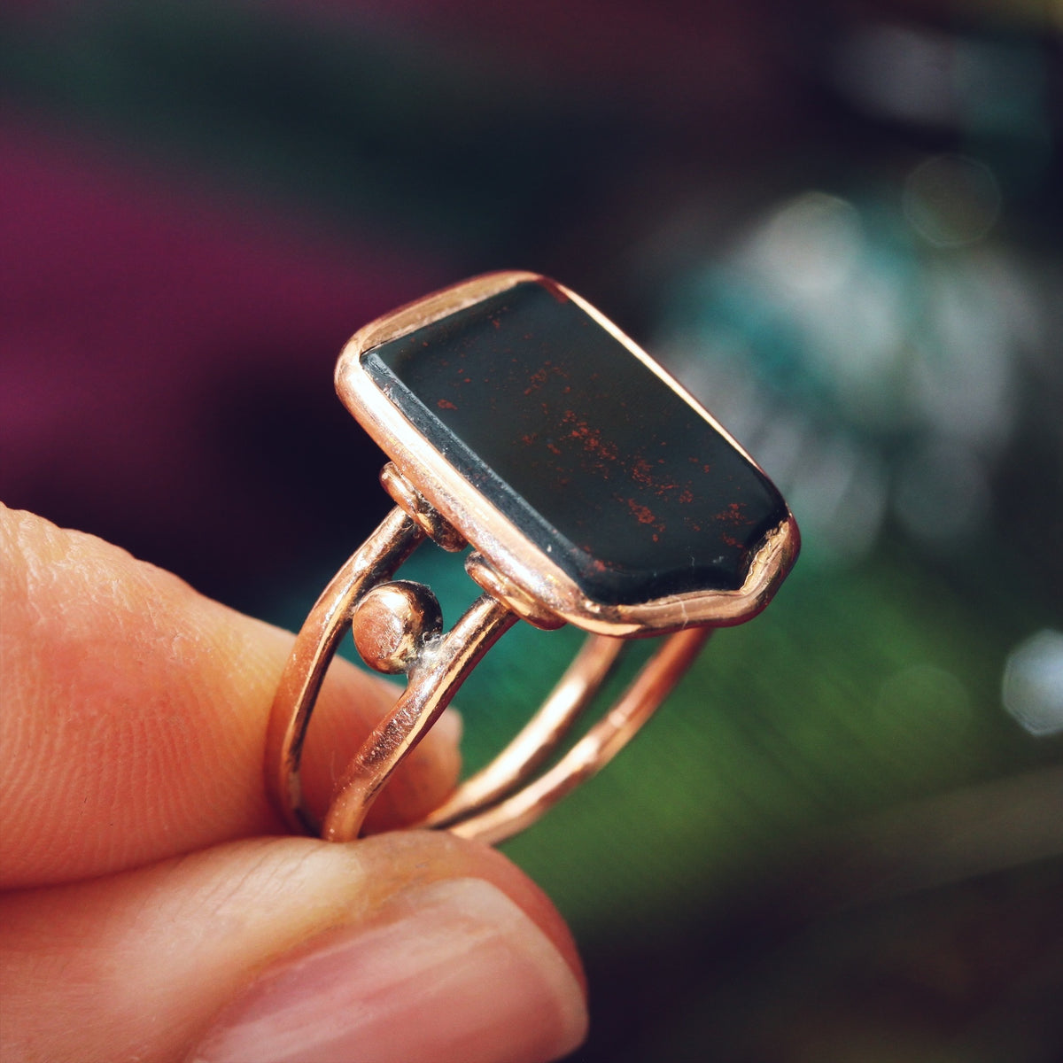 Antique Georgian Bloodstone Seal Signet Ring