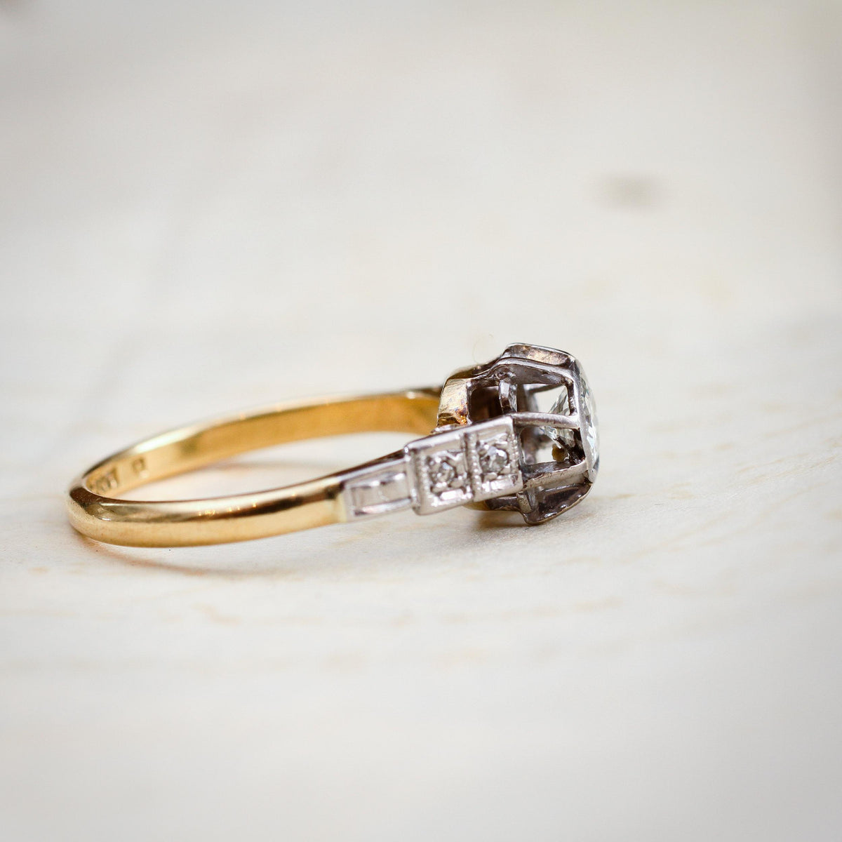 Oh Fascinating Attraction! Dramatic Art Deco Diamond Engagement Ring