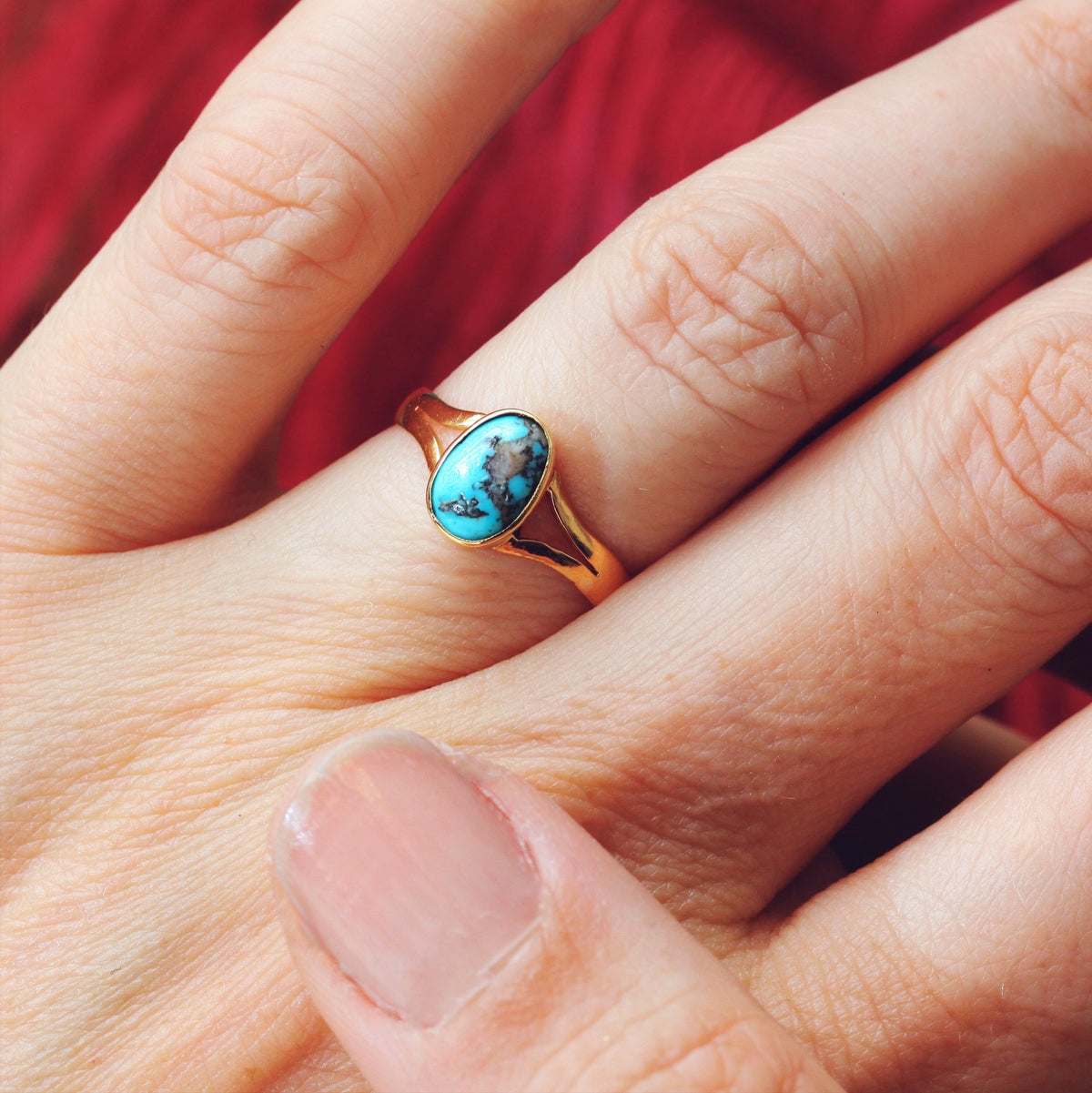 Date 1887 22ct Gold and Turquoise Ring