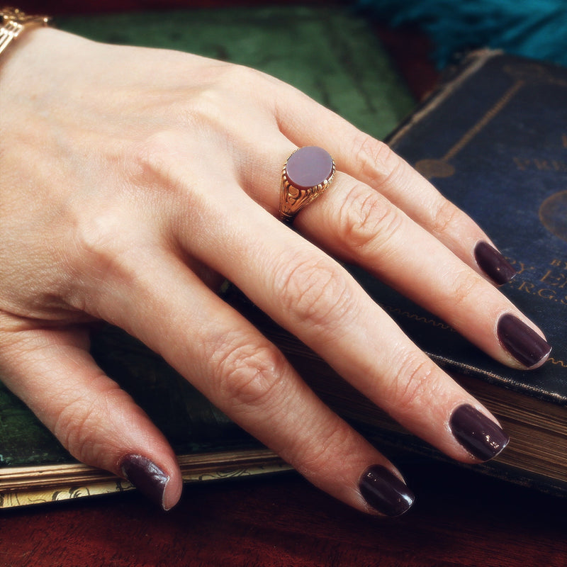 Antique Sardonyx Seal Signet Ring