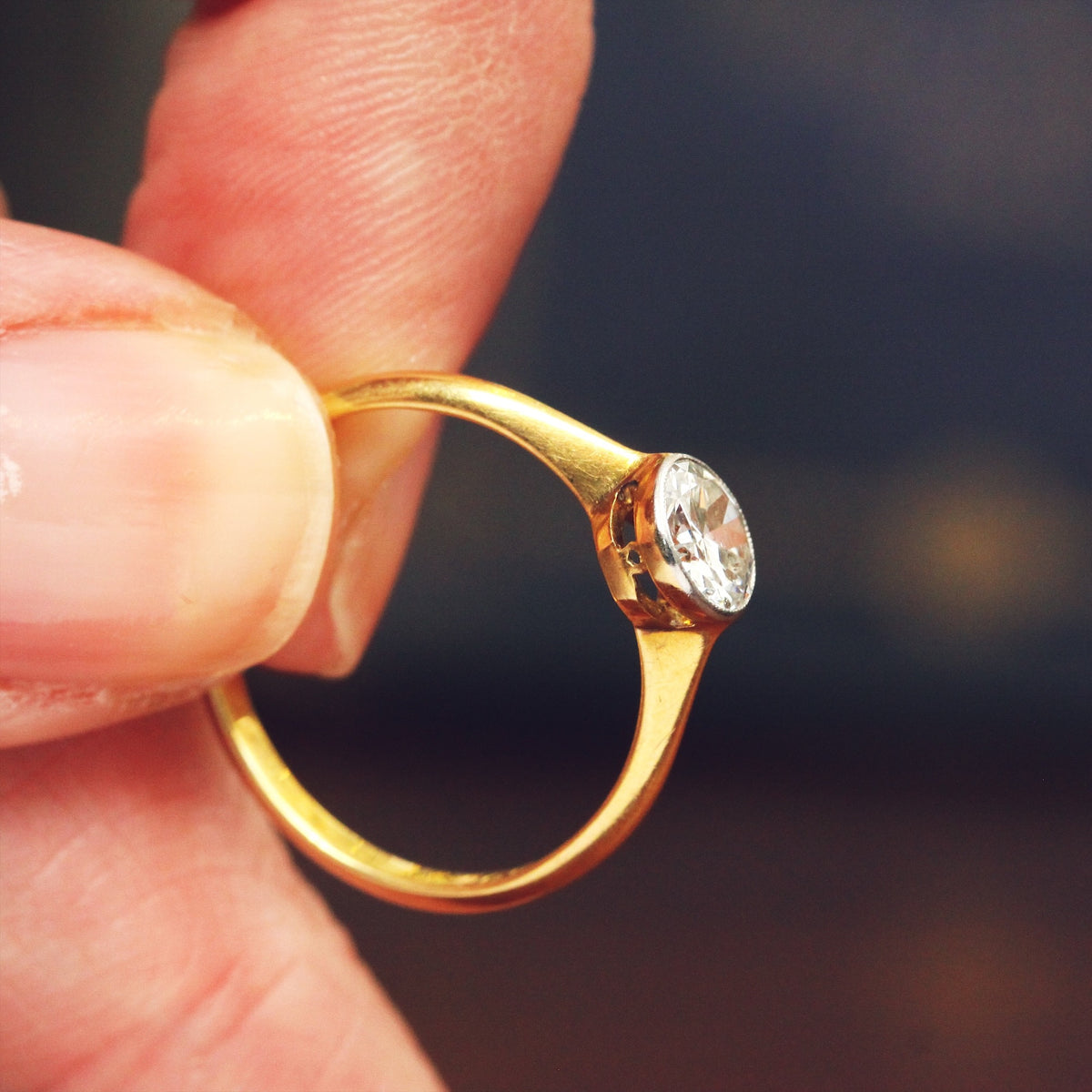 Vintage Old European Cut Diamond Engagement Ring