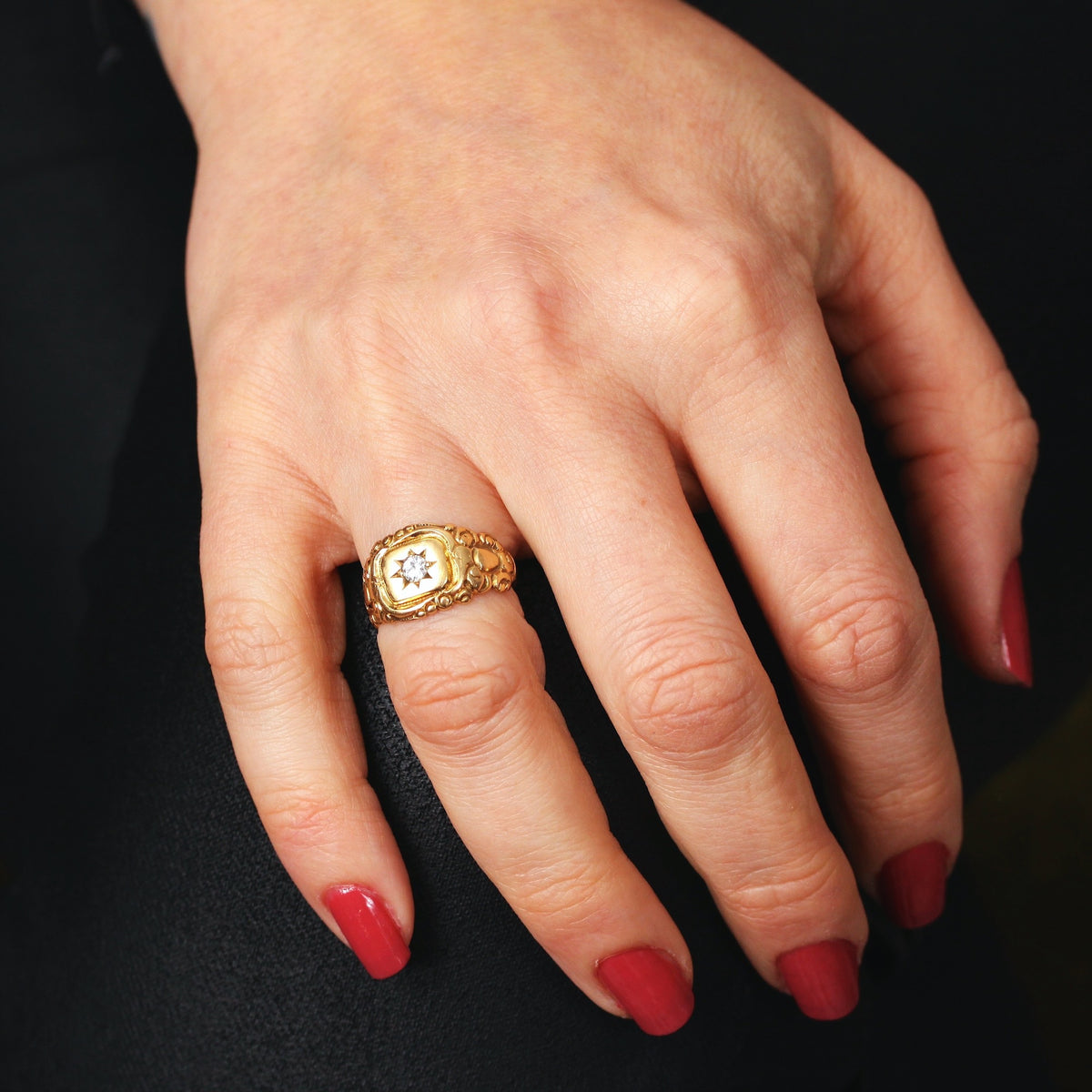 Antique 'Papa to Helen' Date 1916 Diamond Ring