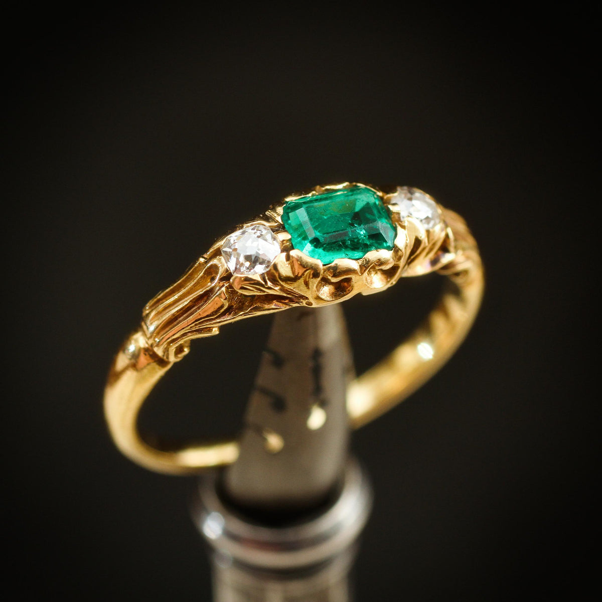 Perfect Darling Victorian Emerald & Diamond Ring